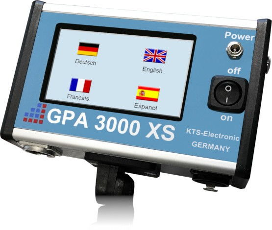 GPA 3000 XS electronic unit - Language menu