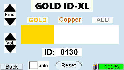 GOLD-ID-XL display Gold
